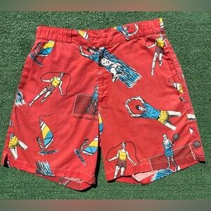 VTG 80s Giovanti Summer Sports All Over Print Poly Cotton Shorts Men’s Sz 32